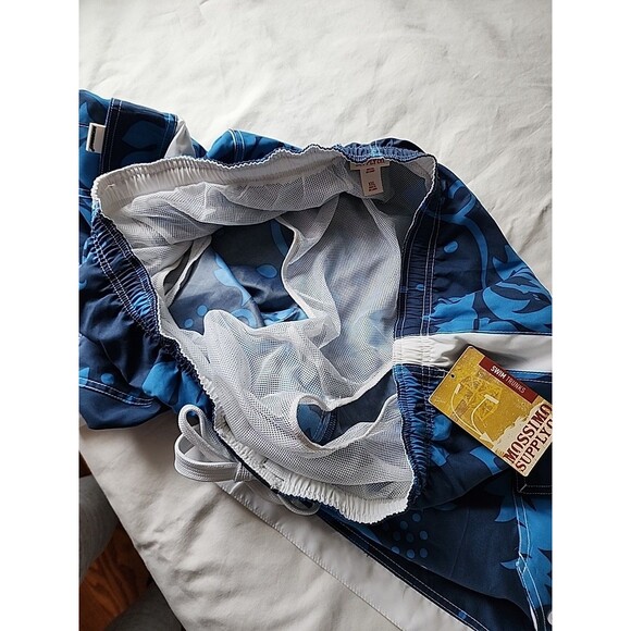 NWT Mossimo Supply Co Men's Board Shorts Size XXL Swim Trunks Floral Blue Beach - Picture 8 of 12